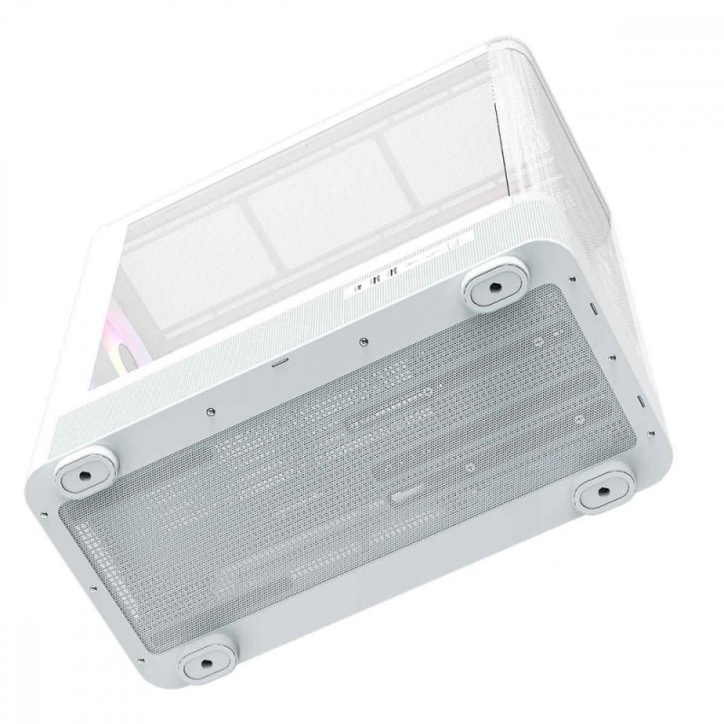 Obudowa VOLCANO AQ300 MID RGB GLASS 4 wentylatory biała | PartsPC.pl