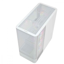 Obudowa VOLCANO AQ300 MID RGB GLASS 4 wentylatory biała | PartsPC.pl
