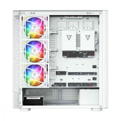 Obudowa VOLCANO AQ300 MID RGB GLASS 4 wentylatory biała | PartsPC.pl