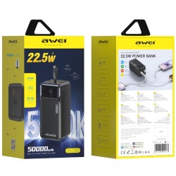 Powerbank 50000mAh 22,5W PA-106 PD 3xUSB-C | PartsPC.pl