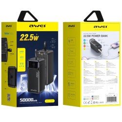 Powerbank 50000mAh 22,5W PA-107 PD 3xUSB | PartsPC.pl