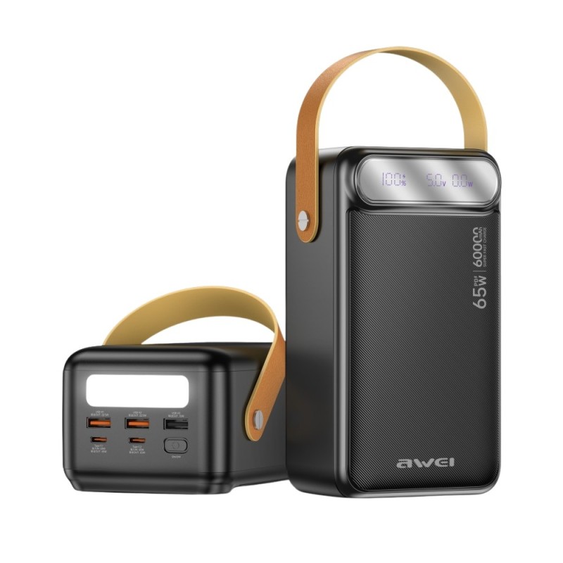Powerbank 60000mAh 65W PA-82 2xUSB-A/USB-C PD | PartsPC.pl