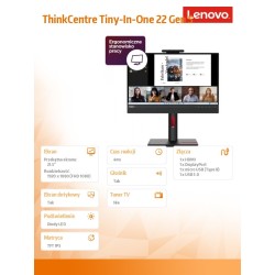 Lenovo Monitor 21.5 cala ThinkCentre Tiny-in-One Touch Gen 5… | PartsPC.pl
