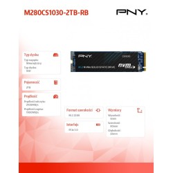 PNY Dysk SSD 2TB M.2 2280 PCIe CS1030 M280CS1030-2TB-RB | PartsPC.pl