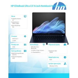 Notebook EliteBook Ultra G1i  U7 258V/512GB/32GB/W11P/14.0  … | PartsPC.pl