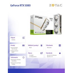 ZOTAC Karta graficzna GeForce RTX 5080 SOLID OC 16GB G... | PartsPC.pl