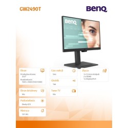 Benq Monitor 24 cale GW2490T LED 4ms/1300:1/IPS/HDMI/GŁOŚNIK… | PartsPC.pl