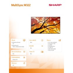 Sharp Monitor MultiSync M322 32 cale 24/7 | PartsPC.pl