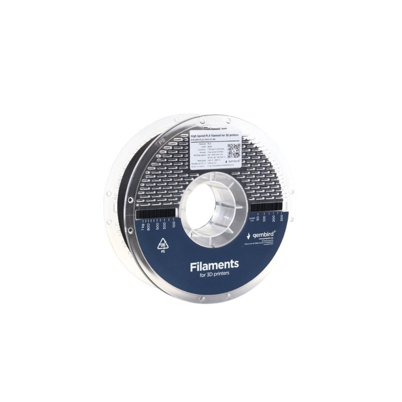 Filament PLA High Speed, 1,75 mm, 1 kg, czarny | PartsPC.pl