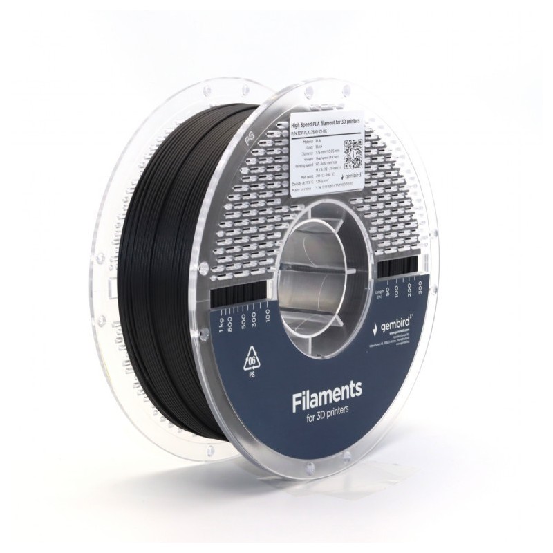 Filament PLA High Speed, 1,75 mm, 1 kg, czarny | PartsPC.pl