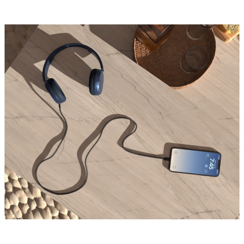 Kabel USB typu C do stereo 3.5 mm AUX, 1.5 m, czarny | PartsPC.pl