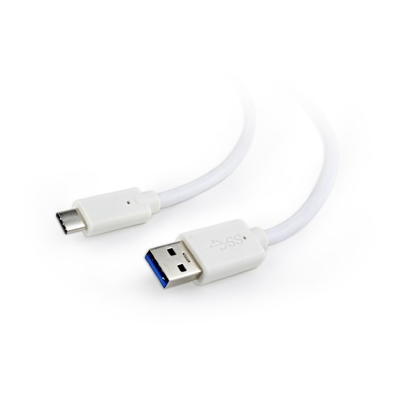 Kabel USB 3.0 typ C(AM/CM) 0.5m biały | PartsPC.pl