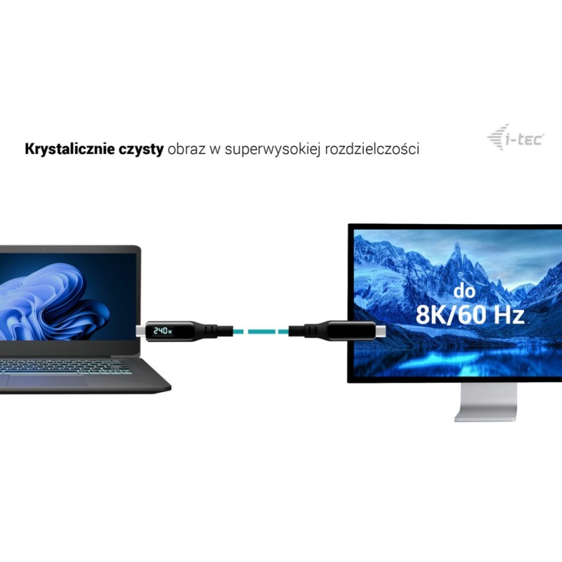 Kabel Thunderbolt 4/USB4 Class Pro Cable 240W 2x 4K/120Hz 40… | PartsPC.pl