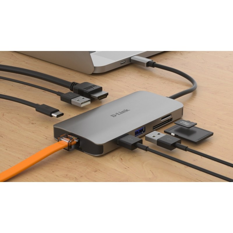 D-Link DUB-M810 HUB USB-C USB 3.0 HDMI SD/mSD | PartsPC.pl