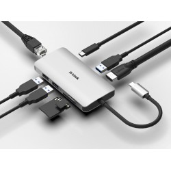 D-Link DUB-M810 HUB USB-C USB 3.0 HDMI SD/mSD | PartsPC.pl