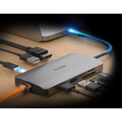 D-Link DUB-M810 HUB USB-C USB 3.0 HDMI SD/mSD | PartsPC.pl