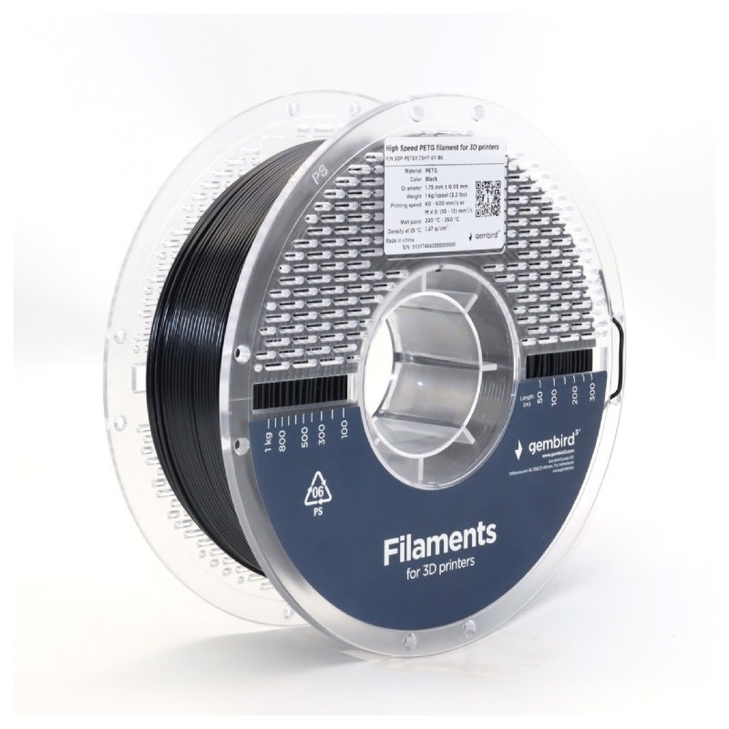 Filament PETG High Speed, 1,75 mm, 1 kg, czarny | PartsPC.pl