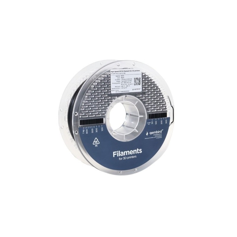 Filament PETG High Speed, 1,75 mm, 1 kg, czarny | PartsPC.pl