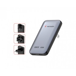 Ładowarka Essentials Slim GaN 65W 2x USB-C, US/UK/UE szara | PartsPC.pl