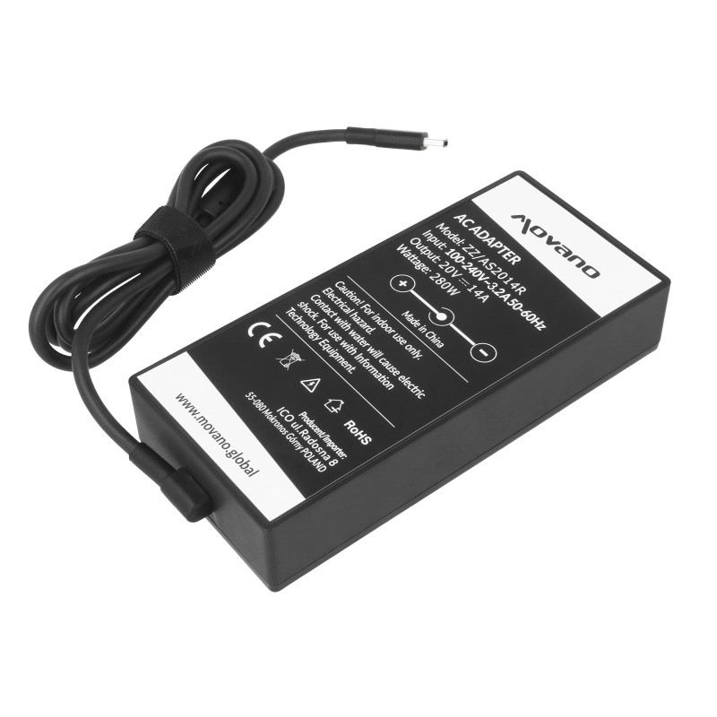 Zasilacz Movano 20v 14a 280W do Asus