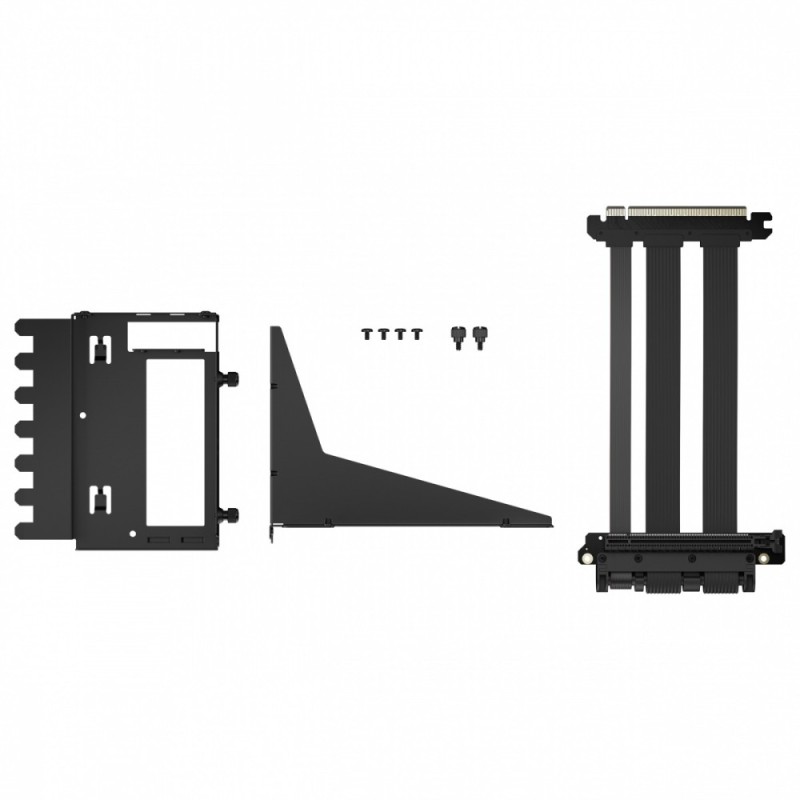 Pionowy wspornik FLEX 2 PCIe 4.0 Czarny | PartsPC.pl
