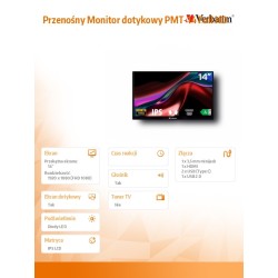 Verbatim Przenośny Monitor dotykowy PMT-14 Full HD | PartsPC.pl