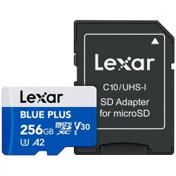 Karta pamięci microSD 256GB C10 A2 U3 V30 170MB/s Blue Plus | PartsPC.pl