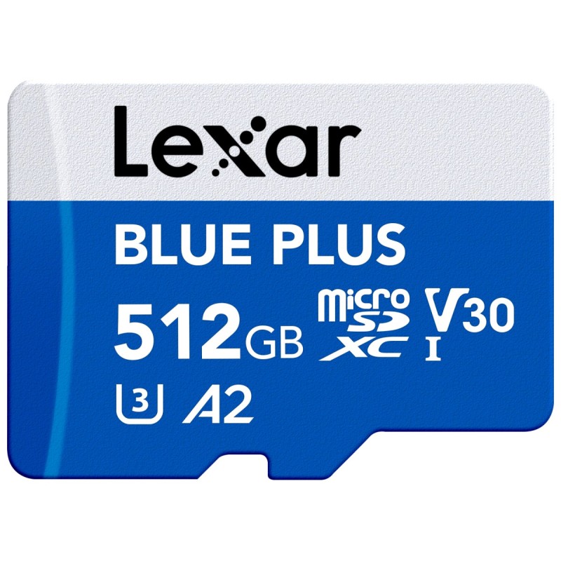 Karta pamięci microSD 512GB C10 A2 U3 V30 170MB/s Blue Plus | PartsPC.pl