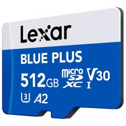 Karta pamięci microSD 512GB C10 A2 U3 V30 170MB/s Blue Plus | PartsPC.pl