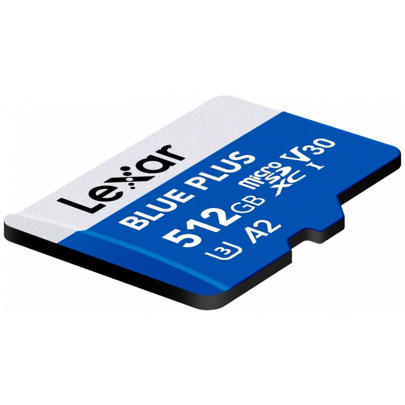 Karta pamięci microSD 512GB C10 A2 U3 V30 170MB/s Blue Plus | PartsPC.pl