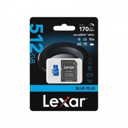 Karta pamięci microSD 512GB C10 A2 U3 V30 170MB/s Blue Plus | PartsPC.pl