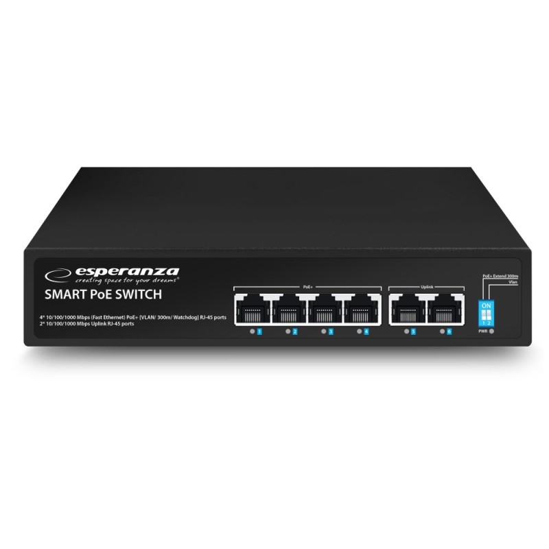 Switch 6-portowy POE 10/100/1000 65W GOLIATH ENS107
