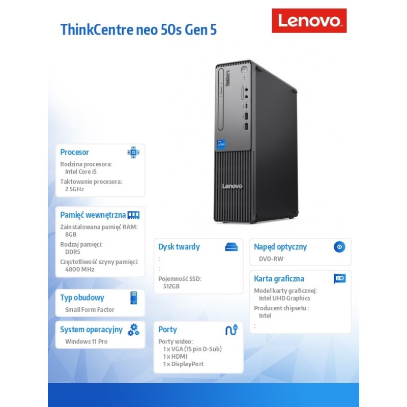 Komputer PC Lenovo ThinkCentre neo 50s G5 | PartsPC.pl