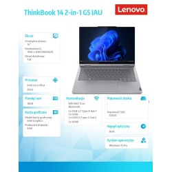 Laptop ThinkBook 14 G5 2in1 21SQ0017PB W11Pro Ultra 7 255U/1… | PartsPC.pl