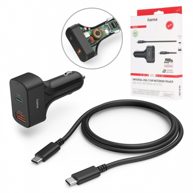 Ładowarka samochodowa USB-C do laptopa 65W | PartsPC.pl