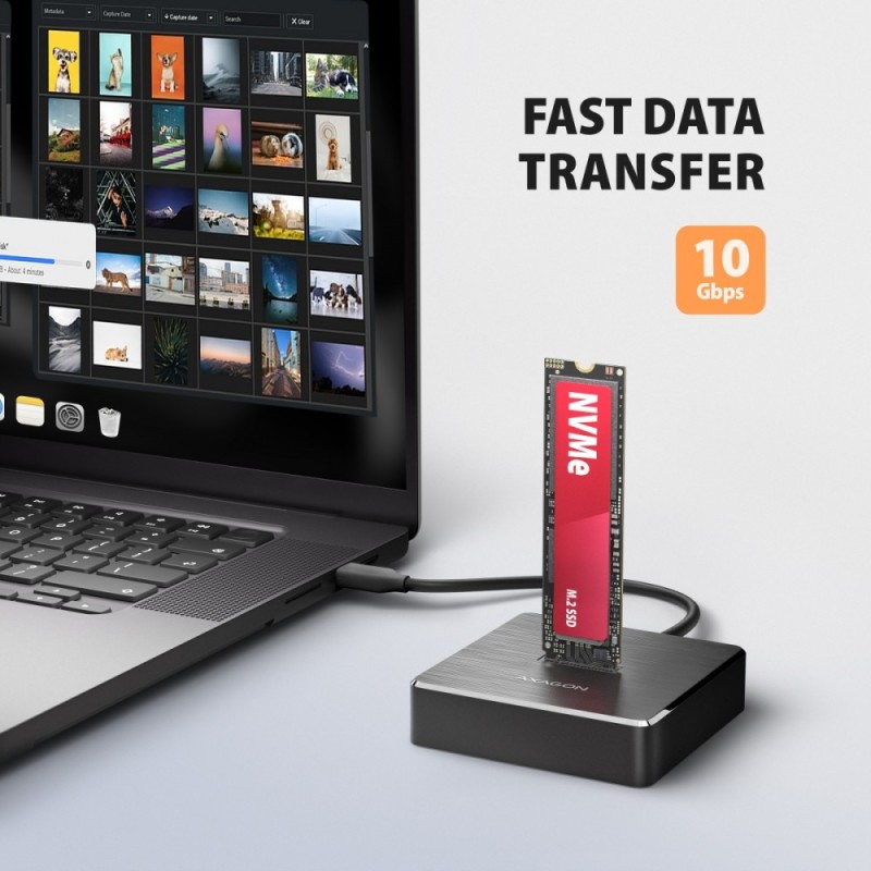 ADSA-M2C11 Stacja dokująca USB-C 3.2 Gen 2 ALU - 1 x NVMe /S… | PartsPC.pl