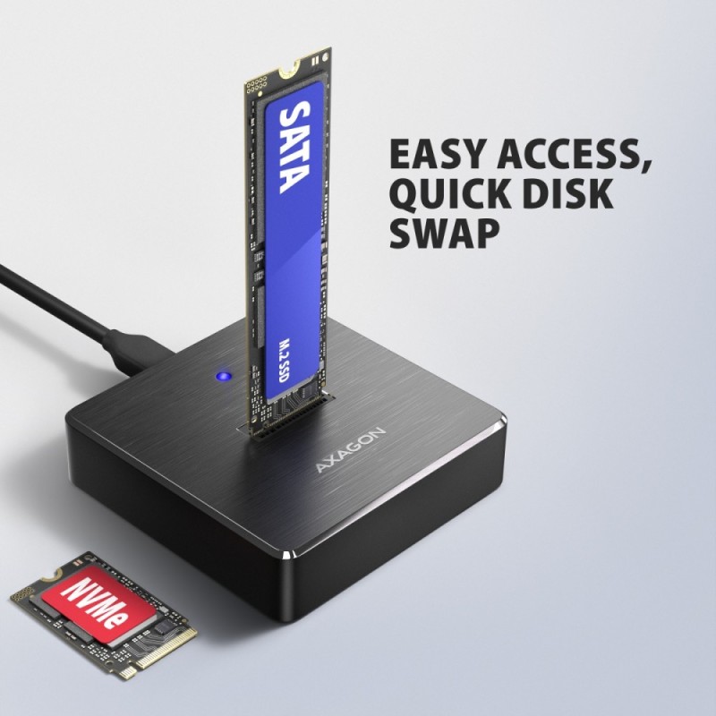 ADSA-M2C11 Stacja dokująca USB-C 3.2 Gen 2 ALU - 1 x NVMe /S… | PartsPC.pl