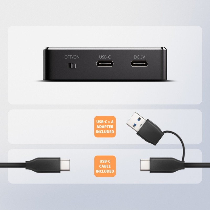 ADSA-M2C11 Stacja dokująca USB-C 3.2 Gen 2 ALU - 1 x NVMe /S… | PartsPC.pl