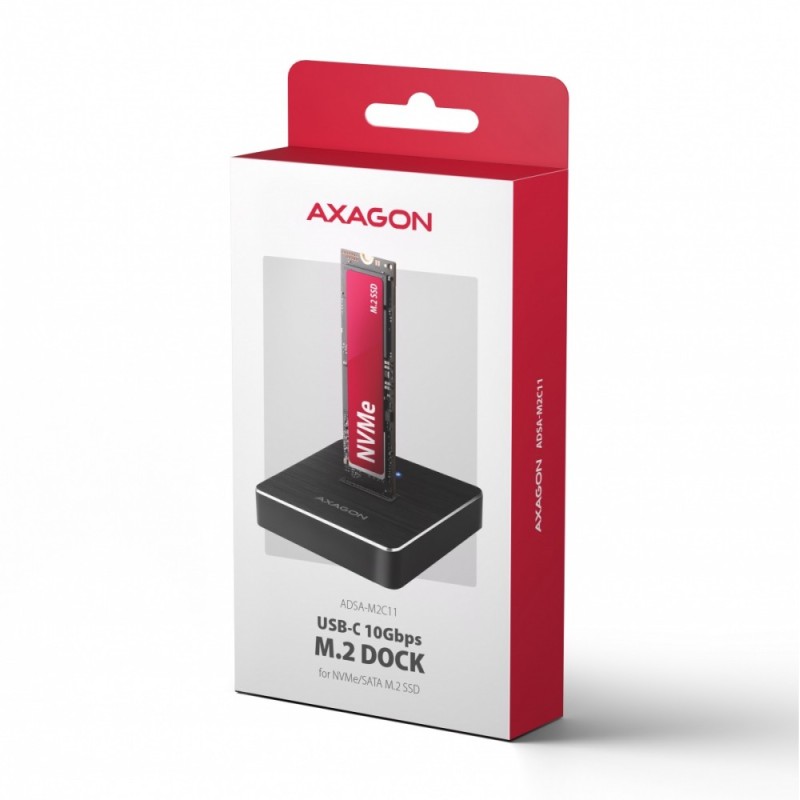 ADSA-M2C11 Stacja dokująca USB-C 3.2 Gen 2 ALU - 1 x NVMe /S… | PartsPC.pl