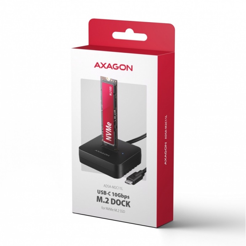 ADSA-M2C11L Stacja dokująca USB-C 3.2 Gen 2 - 1 x NVMe M.2 1… | PartsPC.pl