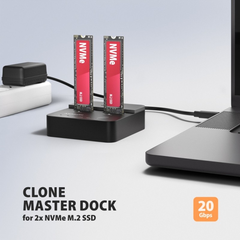 ADSA-M2C22L Stacja dokująca USB-C 3.2 Gen2x2 - 2 x NVMe M.2 … | PartsPC.pl