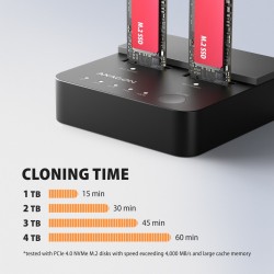 ADSA-M2C22L Stacja dokująca USB-C 3.2 Gen2x2 - 2 x NVMe M.2 … | PartsPC.pl