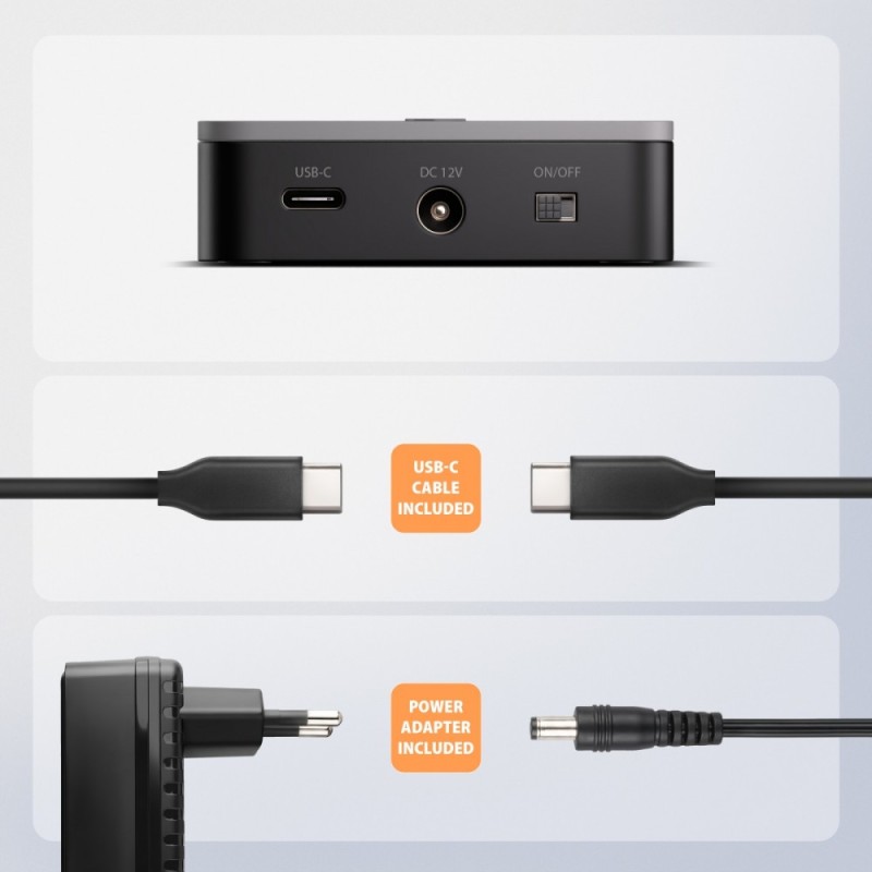 ADSA-M2C22L Stacja dokująca USB-C 3.2 Gen2x2 - 2 x NVMe M.2 … | PartsPC.pl