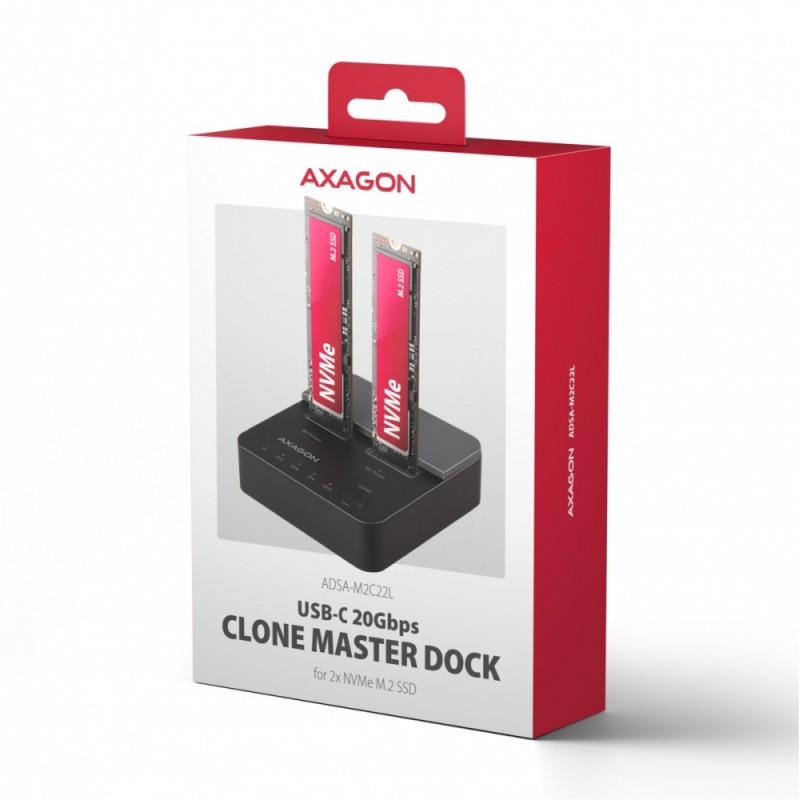 ADSA-M2C22L Stacja dokująca USB-C 3.2 Gen2x2 - 2 x NVMe M.2 … | PartsPC.pl