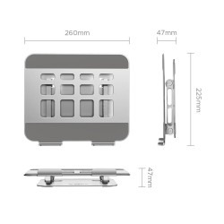 Orico Podstawka pod laptopa 17'', regulowana, aluminiowa | PartsPC.pl