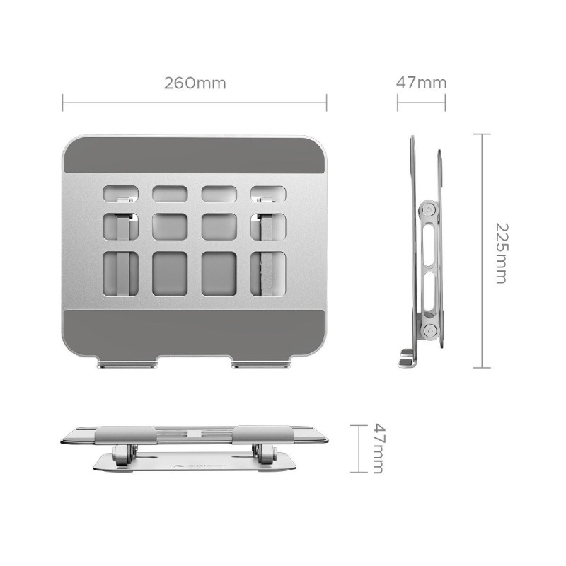 Orico Podstawka pod laptopa 17'', regulowana, aluminiowa | PartsPC.pl
