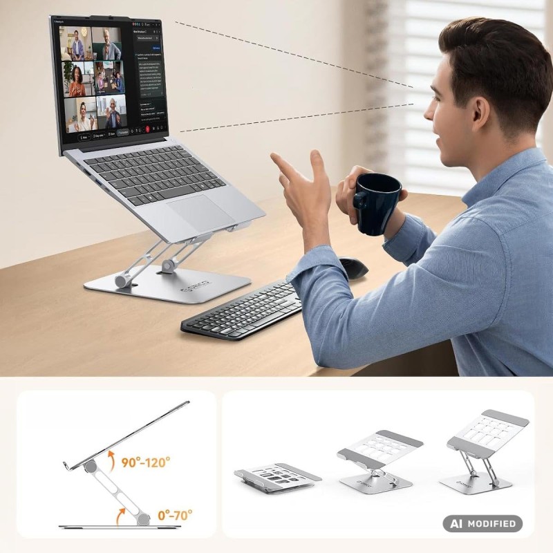 Orico Podstawka pod laptopa 17'', regulowana, aluminiowa | PartsPC.pl