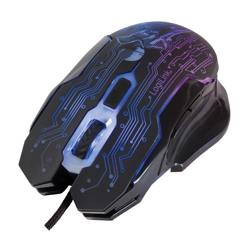 LogiLink Mysz USB dla graczy, 2400 DPI, czarna | PartsPC.pl