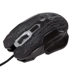 LogiLink Mysz USB dla graczy, 2400 DPI, czarna | PartsPC.pl