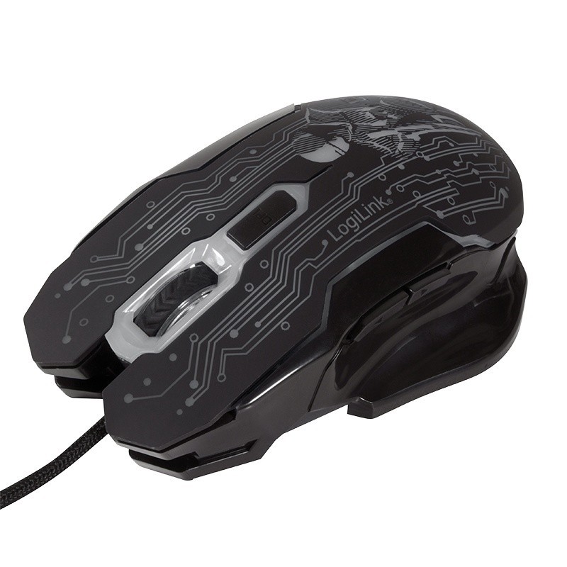 LogiLink Mysz USB dla graczy, 2400 DPI, czarna | PartsPC.pl